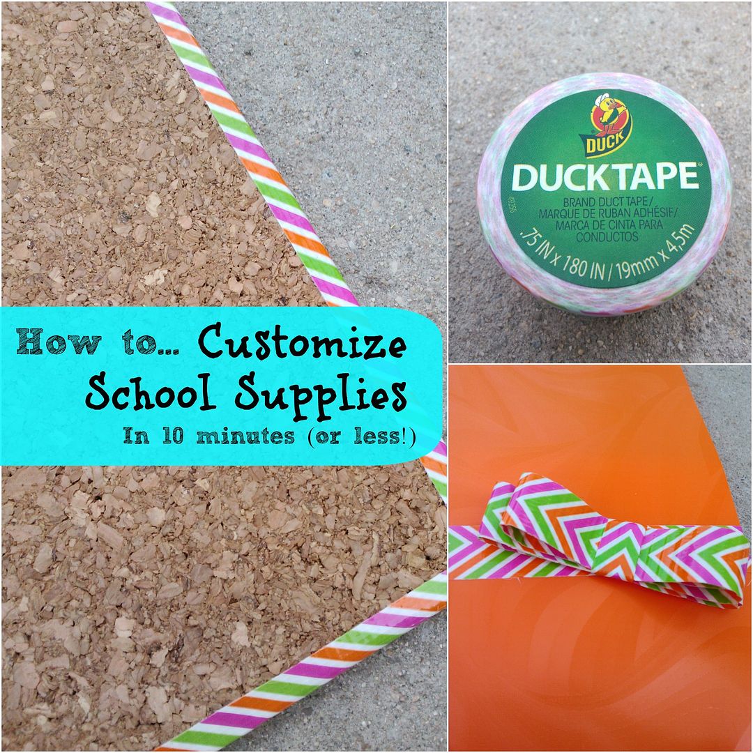 customize school supplies with Duck Tape® 
