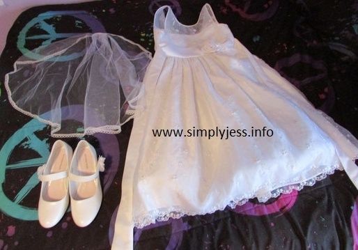 My Summer Babe's First Communion outfit. 