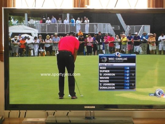 cheering for Tiger Woods watching the WGC-Cadillac golf championship cheering for Tiger Woods watching the WGC-Cadillac golf championship