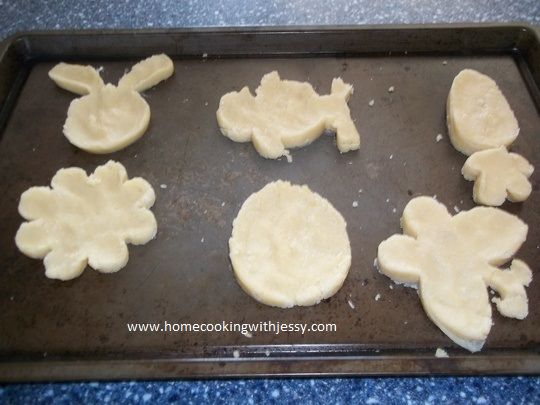baking Easter cookies with my little girl