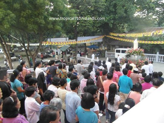 the devotees are ready for the procession