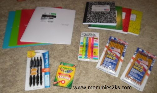 My summer babe's school supplies for the year 2015-2016