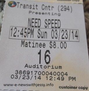 $8 to watch the movie Need For Speed $8 to watch the movie Need For Speed
