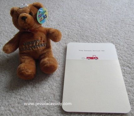 a card and teddy bear for my sweetie