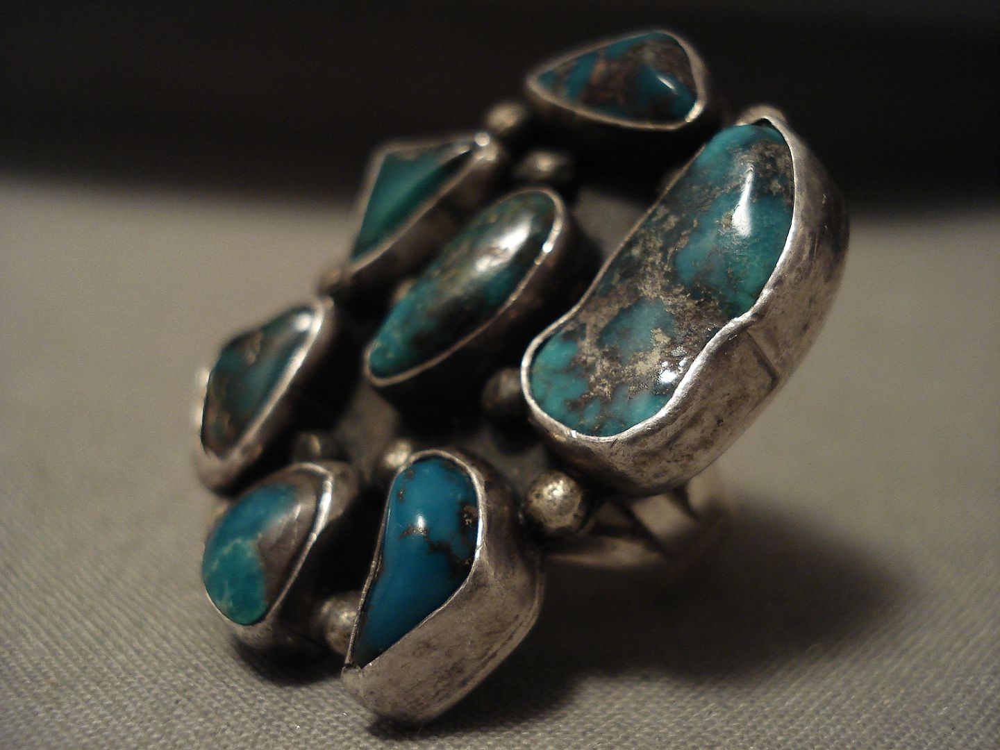 IMPORTANT MARK CHEE NAVAJO TURQUOISE SILVER RING OLD | EBay