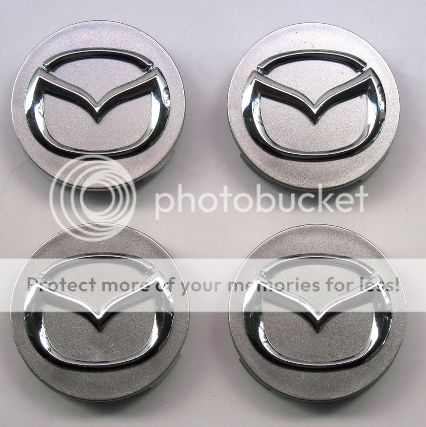 4 Pcs Silver Mazda Wheel Center Caps 57mm for Mazda 3 5 6 CX 5 CX 7 CX 9 RX 8