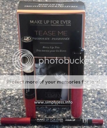 Tease Me inspired from the movie Fifty Shades Of Grey Sephora makeup lips set 