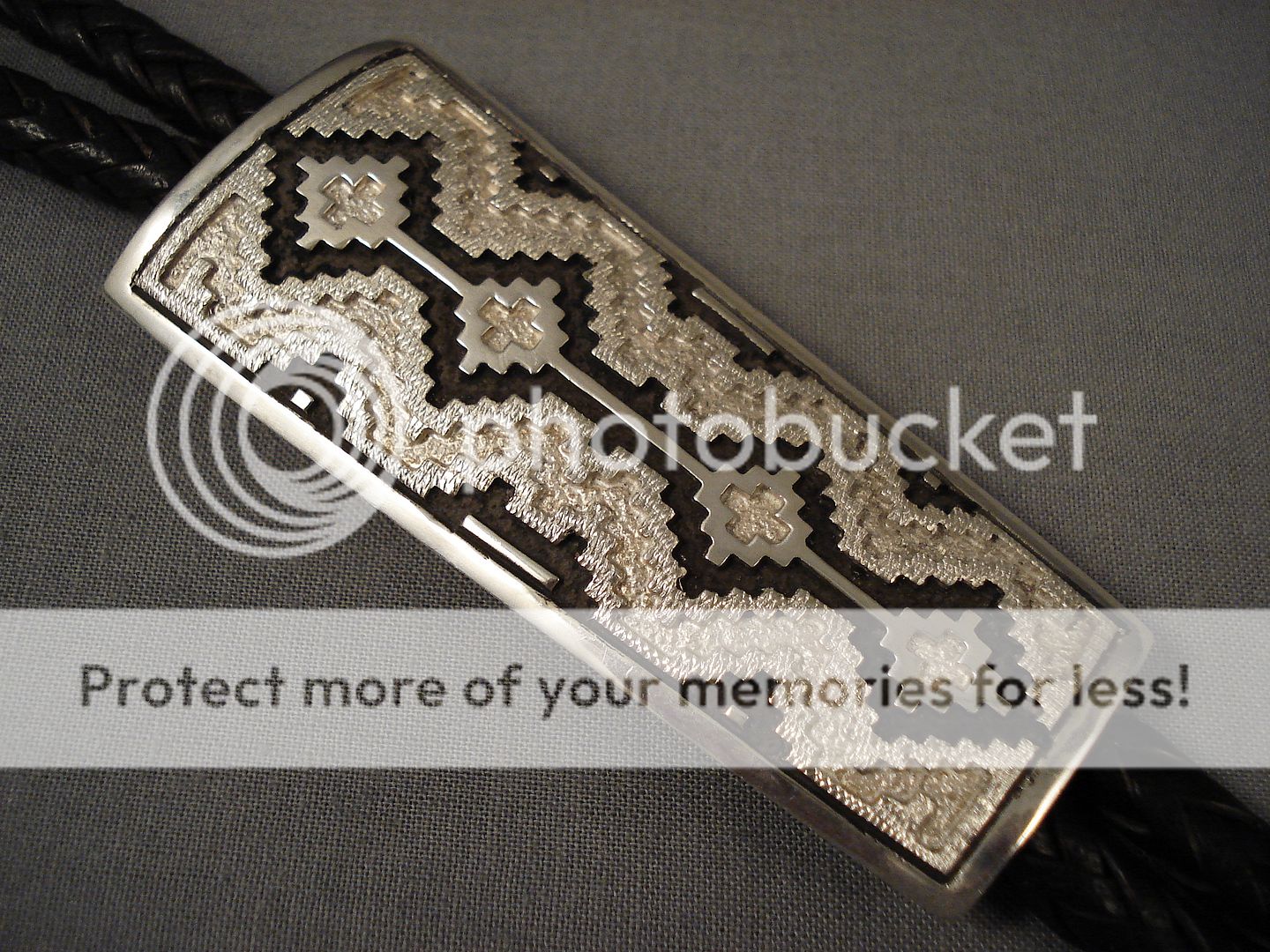 museum vintage navajo dan jackson white hogan silver bolo tie